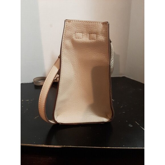 ANNE KLEIN Pebble Soft PU  Leather Handbag Purse Shoulder Bag 10" X 8" Taupe Tan - Picture 7 of 11